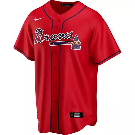 nike men's atlanta braves blank official replica alternate jersey|atlanta braves shirt.